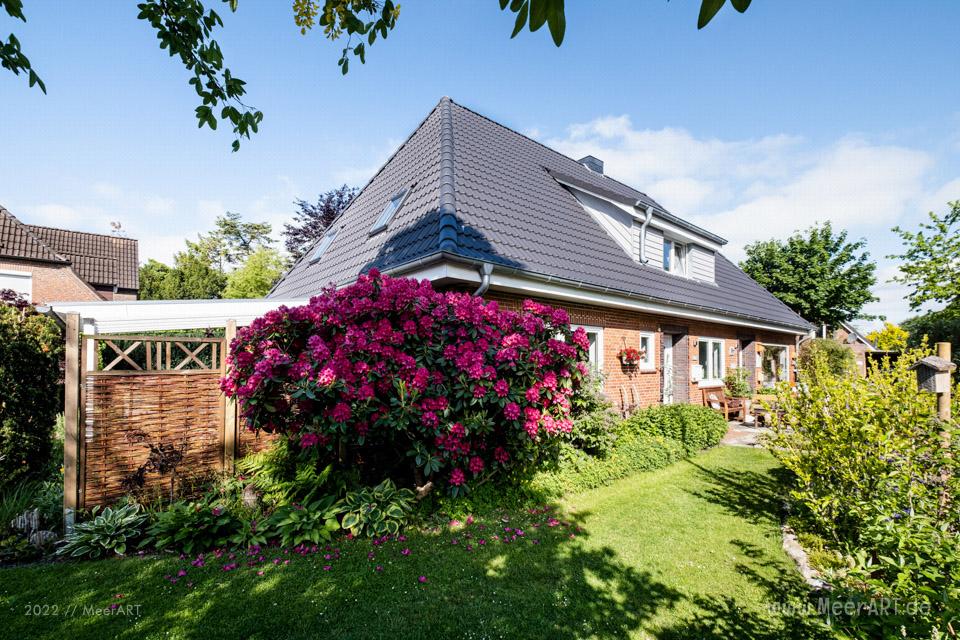 Das Atelier „MeerART för to Huus“ in Langenhorn an der Westküste (Nordfriesland) mit handgefertigten Wohn- und Gartenaccessoires sowie Rahmungen mit maritimen Motiven aus den Reportagen von den Küstenregionen an Nord- und Ostsee // Foto: MeerART / Ralph Kerpa