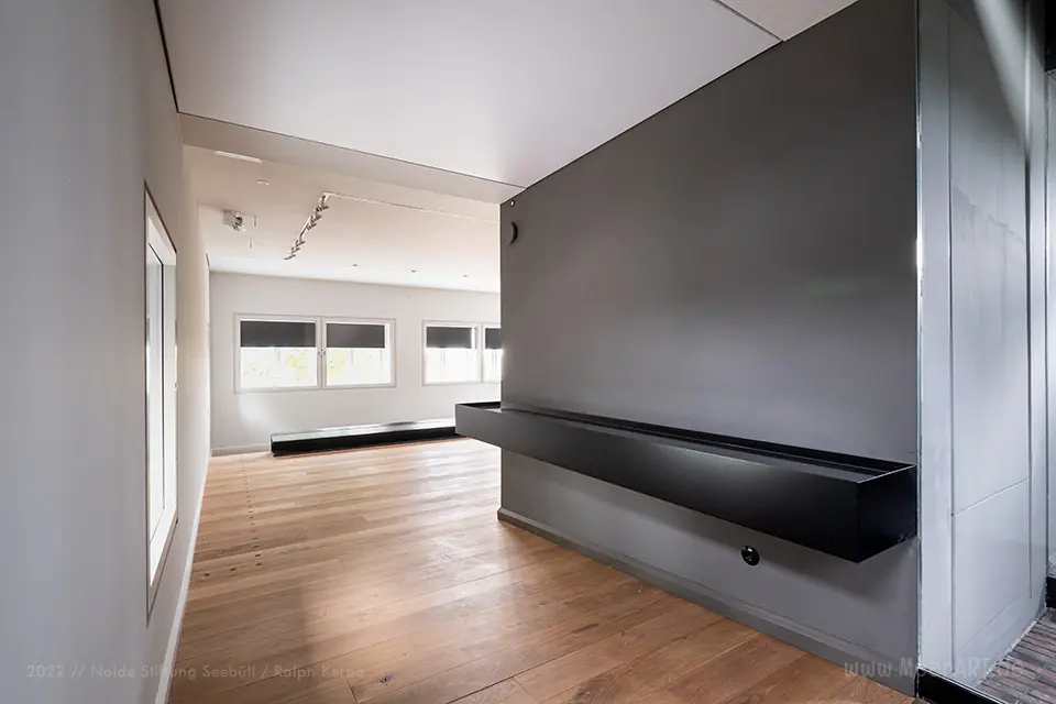 Nolde Haus - Die Halle vor dem Atelier während der Sanierung im Juli 2022 // Foto: Nolde Stiftung Seebüll / Ralph Kerpa