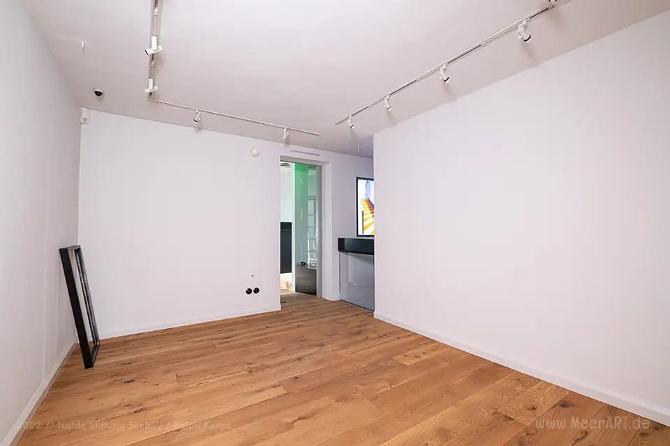 Nolde Haus - Das Kabinett während der Sanierung im Juli 2022 // Foto: Nolde Stiftung Seebüll / Ralph Kerpa