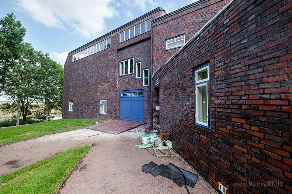 Nolde Haus - Das Wohn- und Atelierhaus von Emil Nolde während der Sanierung im Juli 2022 // Foto: Nolde Stiftung Seebüll / Ralph Kerpa