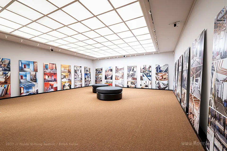 Nolde Haus - Der Bildersaal während der Sanierung im Juli 2022 // Foto: Nolde Stiftung Seebüll / Ralph Kerpa