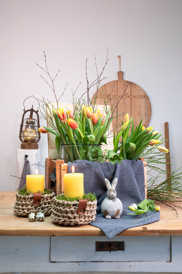 LandGang Fotostrecke - Osterdeko - Der Frühling zieht ein - Heft02/24 // Foto: MeerART / Ralph Kerpa