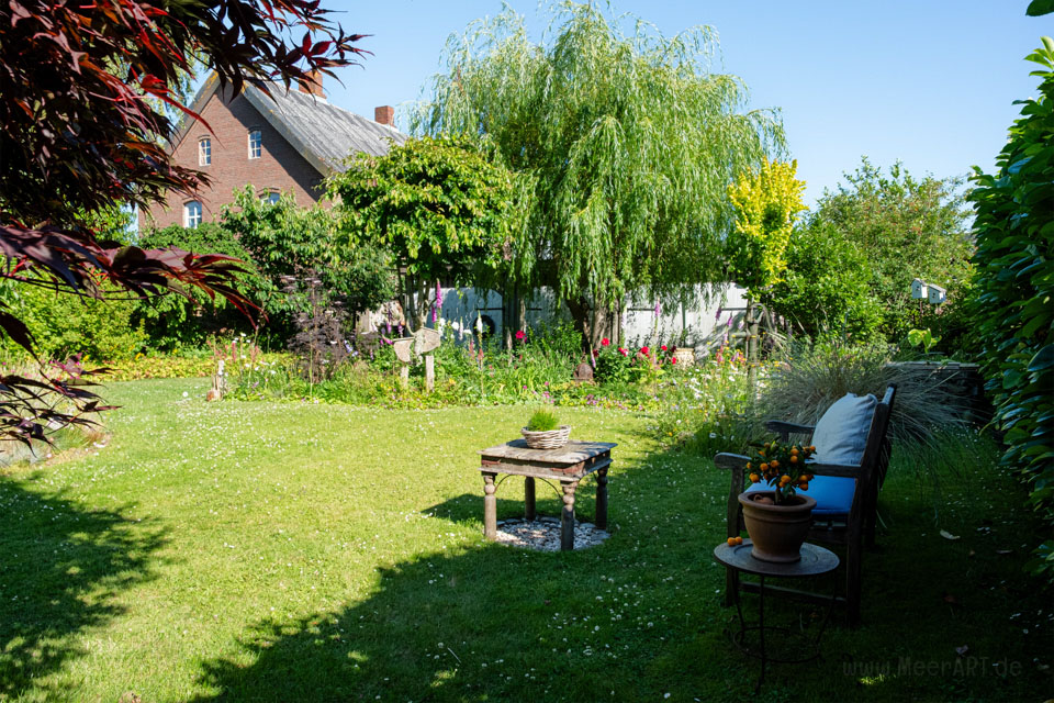 Der idyllische „MeerART-Garten“ in Langenhorn Nordfriesland